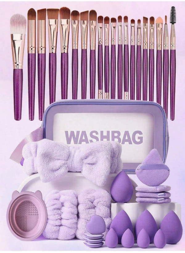 Complete 41-Piece Purple Beauty Kit